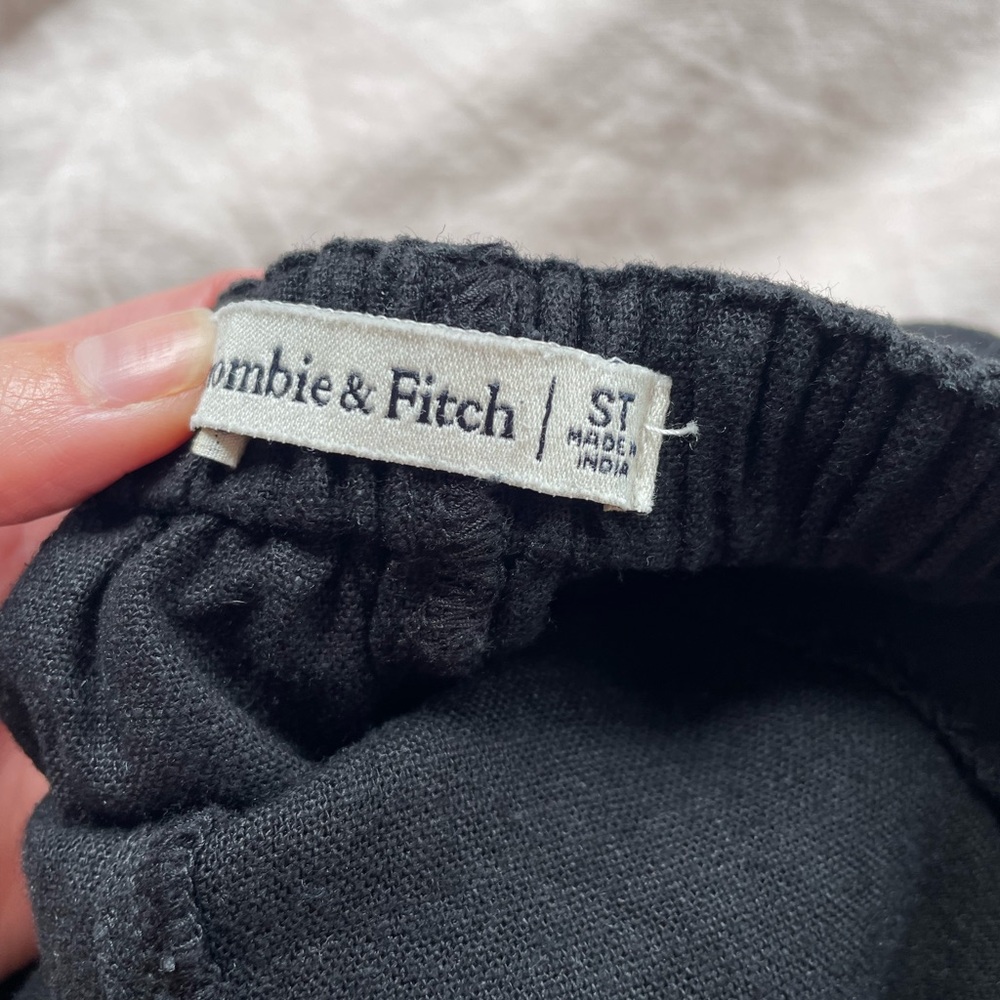 Abercrombie & Fitch Black linen blend open back skort dress - Picture 4 of 6